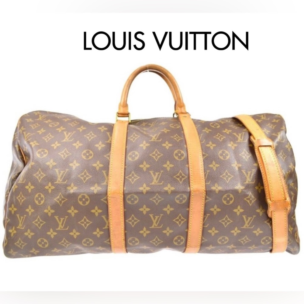 💯 Louis Vuitton Keepall Bandouliere 55 Monogram Travel Bag